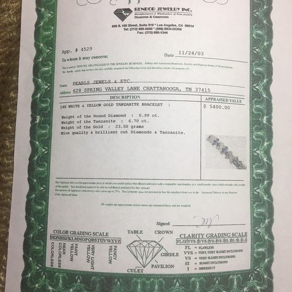 14K White & Yellow Gold Tanzanite Bracelet - Picture 8 of 8